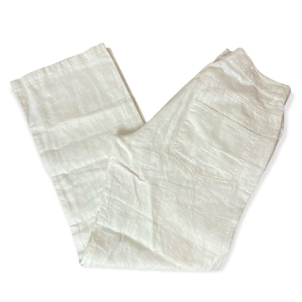 D&G White 100% Loon Wide Leg Pants Women's Size 31